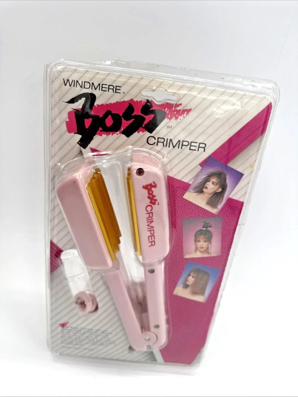 Vintage Windmere THE BOSS Hair Crimper Pink Styling Iron Retro CMC-1R/332 NEW